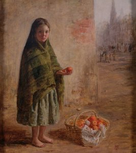 Een sinaasappelverkoopster, c.1865 door William McTaggart